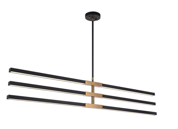 LINEARE luminaire suspendu noir et doré C64769MBAG | Luminaire Plus.ca
