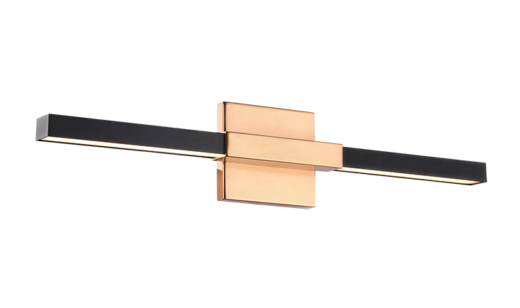 LINEARE luminaire mural noir et doré W64721MBAG