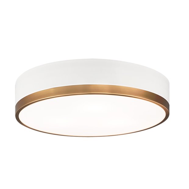 TRYDOR luminaire plafonnier blanc et doré M14303WHAG | Luminaire Plus.ca