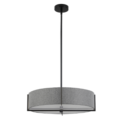 PRESTON luminaire gris et noir PST-214P-MB-GRY | Luminaire Plus.ca