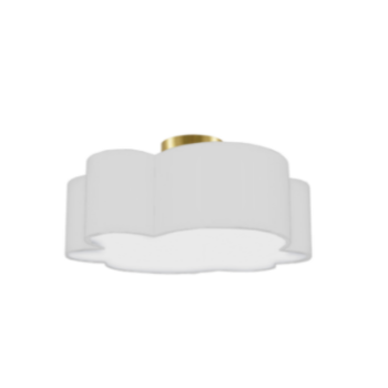 PHLOX luminaire plafonnier blanc et doré PLX-152FH-AGB-WH