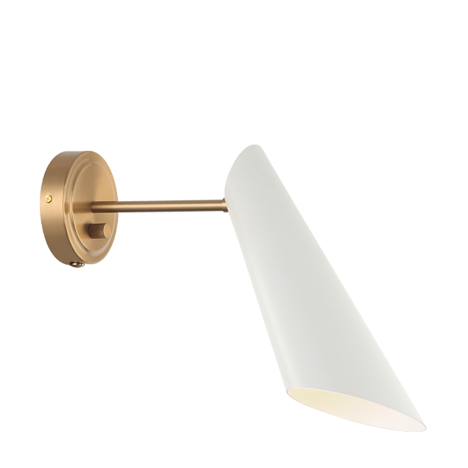 BUTERA luminaire mural blanc et doré S08011AGWH