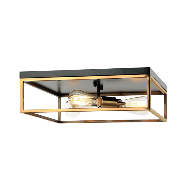 CLARKE luminaire plafonnier noir et doré M15543BKAG | Luminaire Plus.ca