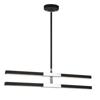 LINEARE luminaire suspendu noir et chrome C64738MBCH | Luminaire Plus.ca