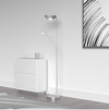 LAMPE de plancher avec bras de lecture nickel brossé 170LEDF-SC |Luminaire Plus.ca