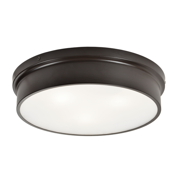 CIOTOLA luminaire plafonnier bronze et verre blanc M12803BZ | Luminaire Plus.ca