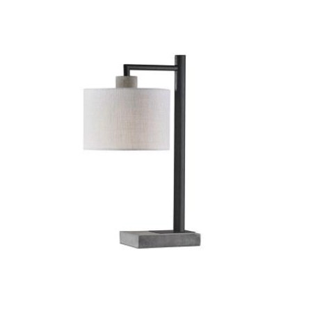ZOEY lampe de table noir et marbre gris LL1808 | Luminaire Plus.ca