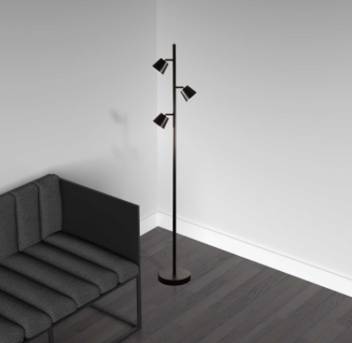LAMPE de plancher noir 625LEDF-BK | Luminaire Plus.ca