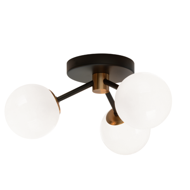 NOVU luminaire plafonnier noir et doré X83003AGOP | Luminaire Plus.ca