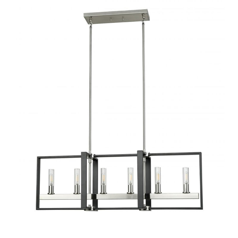 BLAIRMORE luminaire suspendu graphite et nickel brossé DVP30202SN+GR-CL