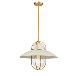 PEGGY'S COVE luminaire blanc et doré DVP31005MW-VBR| Luminaire Plus.ca