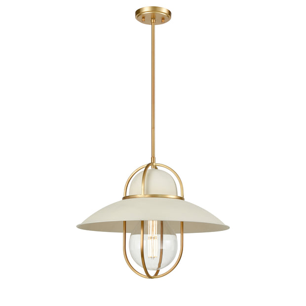 PEGGY'S COVE luminaire blanc et doré DVP31005MW-VBR| Luminaire Plus.ca