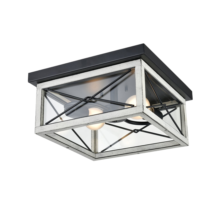 CONTY FAIR luminaire extérieur noir et bois blanchi| Luminaire Plus.ca