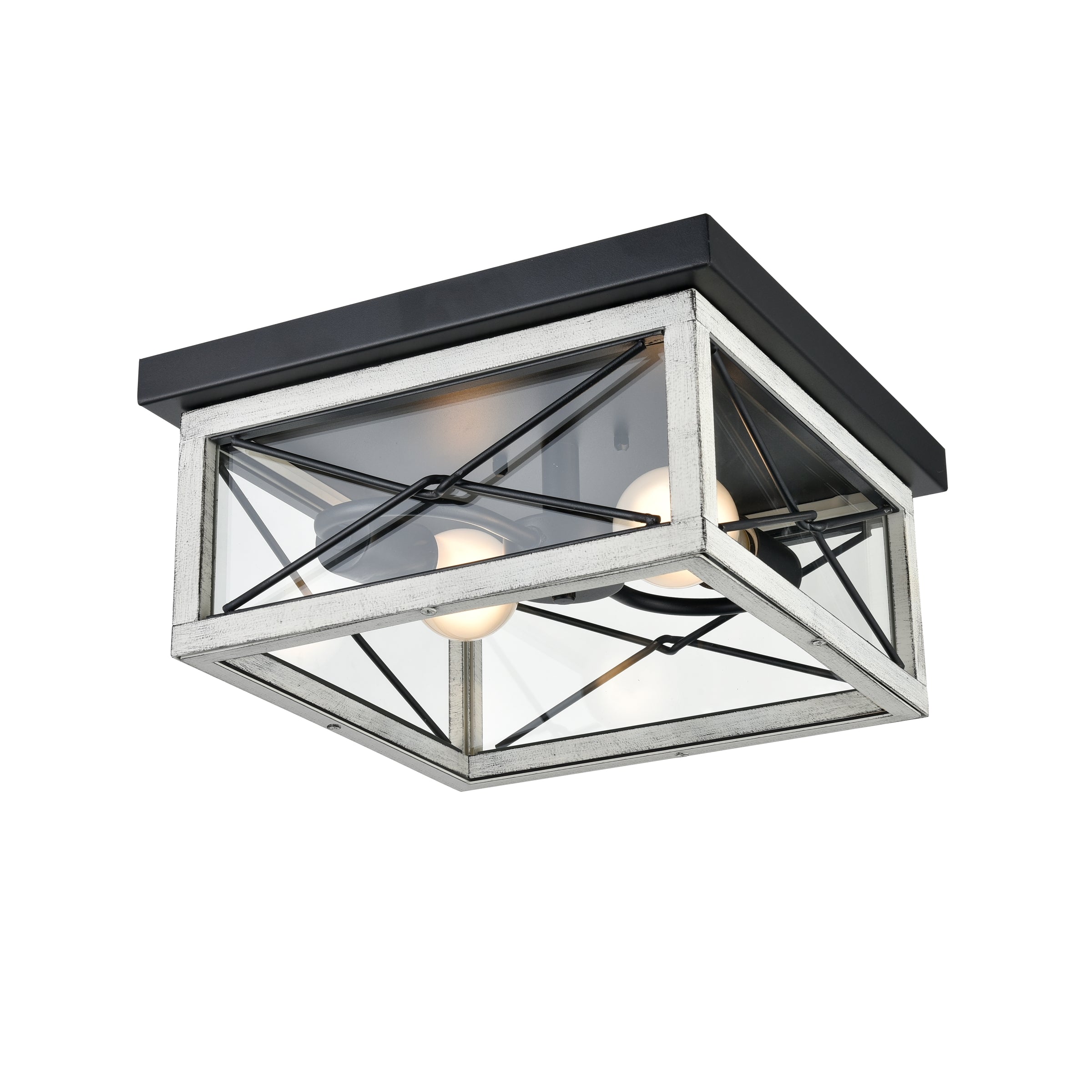 CONTY FAIR luminaire extérieur noir et bois blanchi| Luminaire Plus.ca