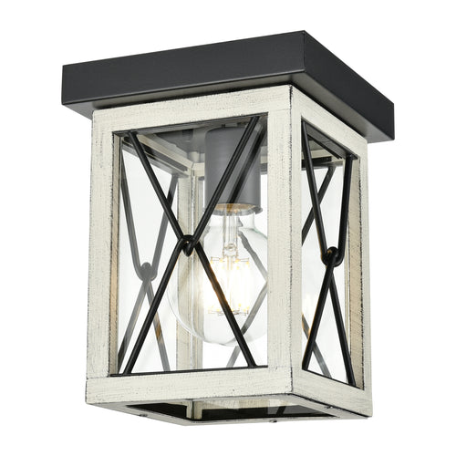 CONTY FAIR luminaire extérieur noir et bois blanchi| Luminaire Plus.ca