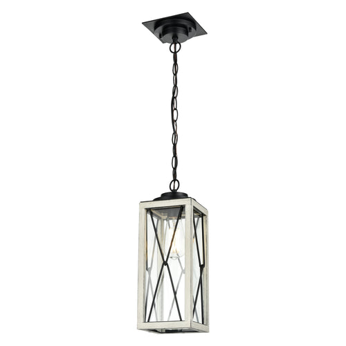 CONTY FAIR luminaire extérieur noir et bois blanchi| Luminaire Plus.ca