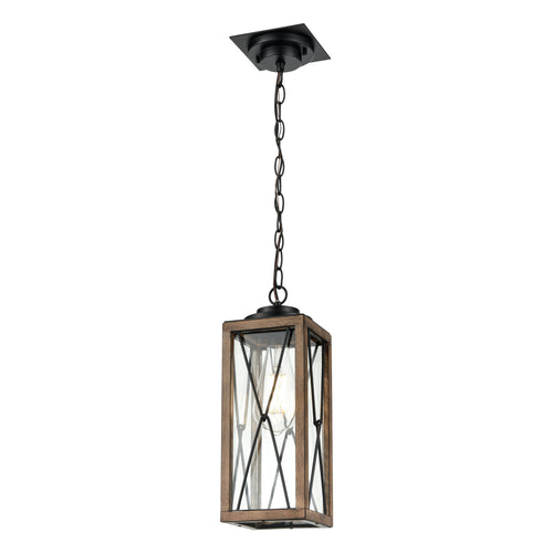 CONTY FAIR luminaire extérieur noir et effet bois | Luminaire Plus.ca
