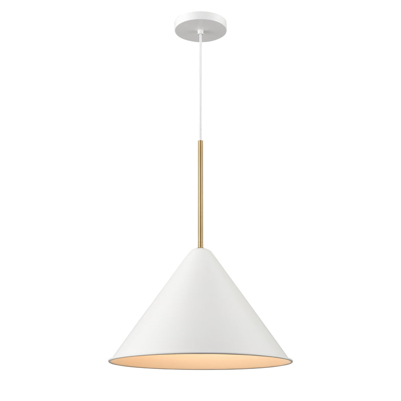 LILY luminaire suspendu blanc et doré DVP46120MW+BR