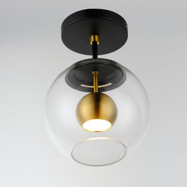 NUCLEUS luminaire noir et doré E25150-BKNAB | Luminaire Plus.ca