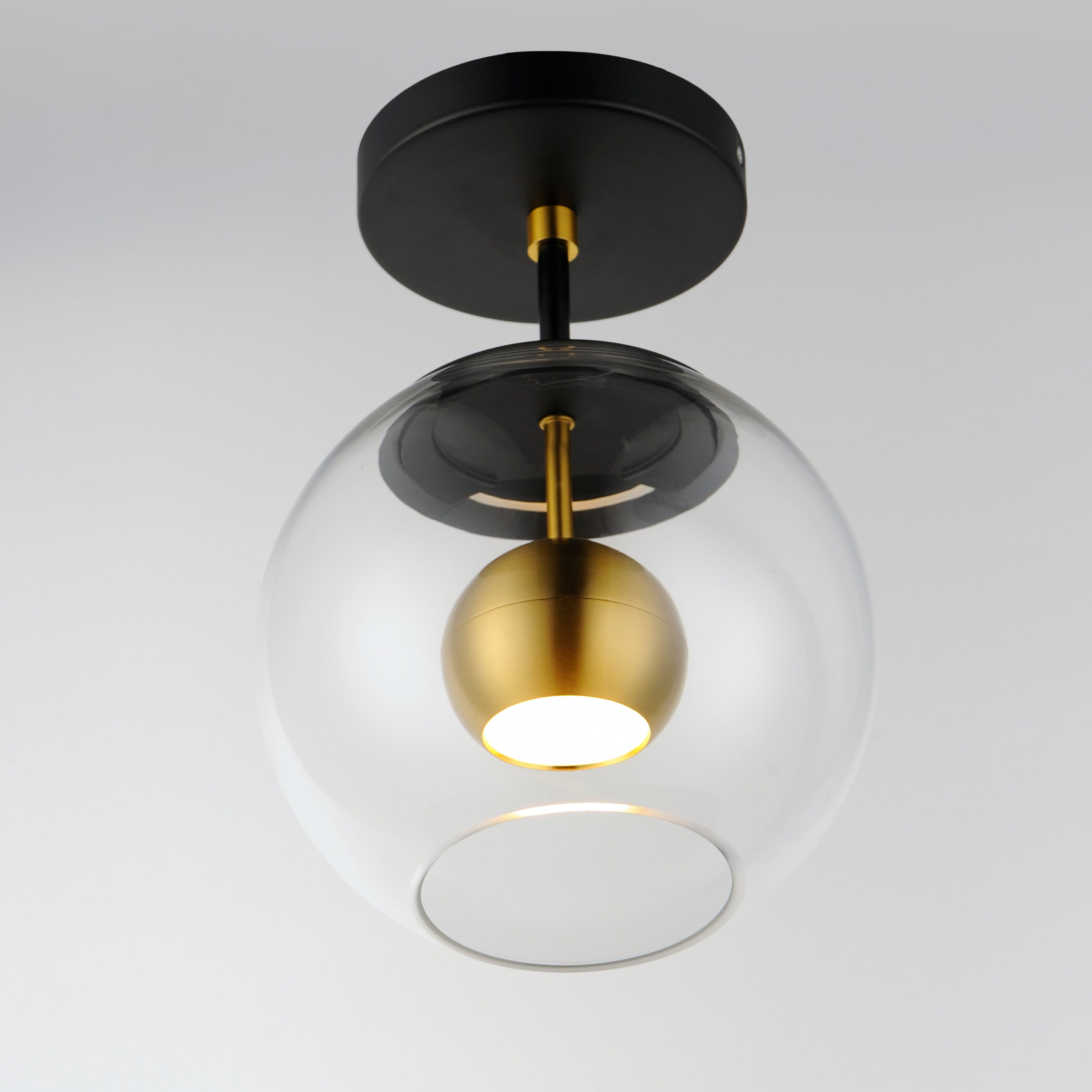 NUCLEUS luminaire noir et doré E25150-BKNAB | Luminaire Plus.ca
