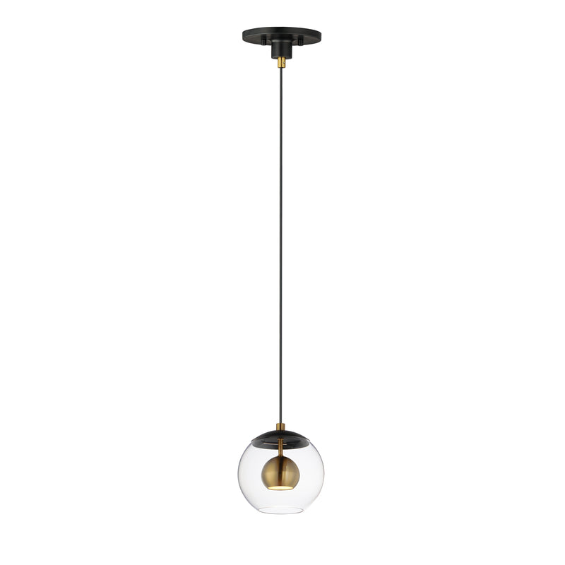 NUCLEUS luminaire noir et doré E25153-BKNAB | Luminaire Plus.ca