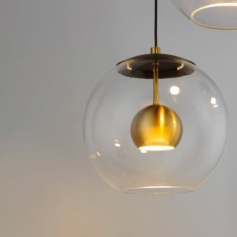 NUCLEUS luminaire noir et doré E25156-BKNAB | Luminaire Plus.ca
