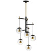 NUCLEUS luminaire suspendu noir et doré E25158-BKNAB