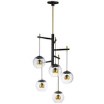 NUCLEUS luminaire suspendu noir et doré E25158-BKNAB