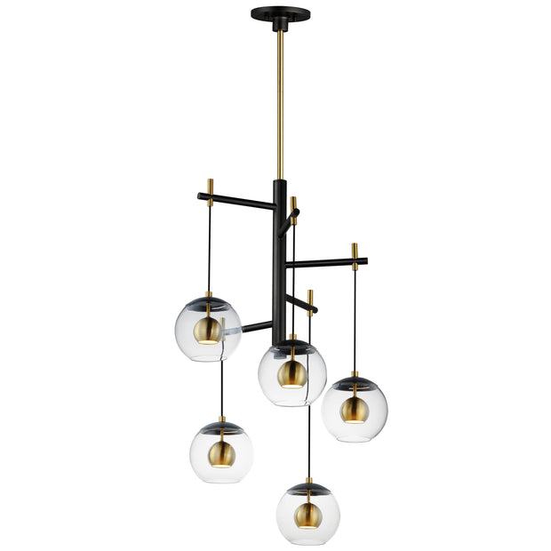 NUCLEUS luminaire noir et doré E25158-BKNAB | Luminaire Plus.ca