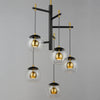 NUCLEUS luminaire suspendu noir et doré E25158-BKNAB