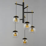 NUCLEUS luminaire suspendu noir et doré E25158-BKNAB