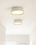 ASHER luminaire plafonnier blanc et doré EF1003MWT