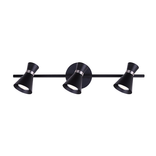 GRIFFITH luminaire projecteur noir et nickel brossé IT668A03BKN10 | Luminaire Plus.ca