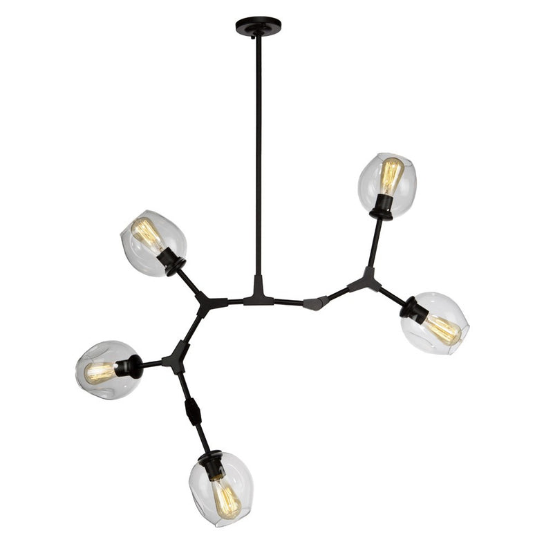 Artcraft Organic luminaire suspendu 40" 5 lumieres noir JA14025BK