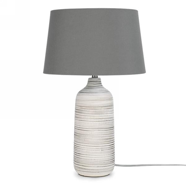 Lampe de table grise et strié JX1104