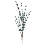 Tige branche de pompons vert-gris L3893