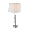 ASHLEY luminaire lampe de table nickel brossé et abat-jour blanc LL1022 | Luminaire Plus.ca