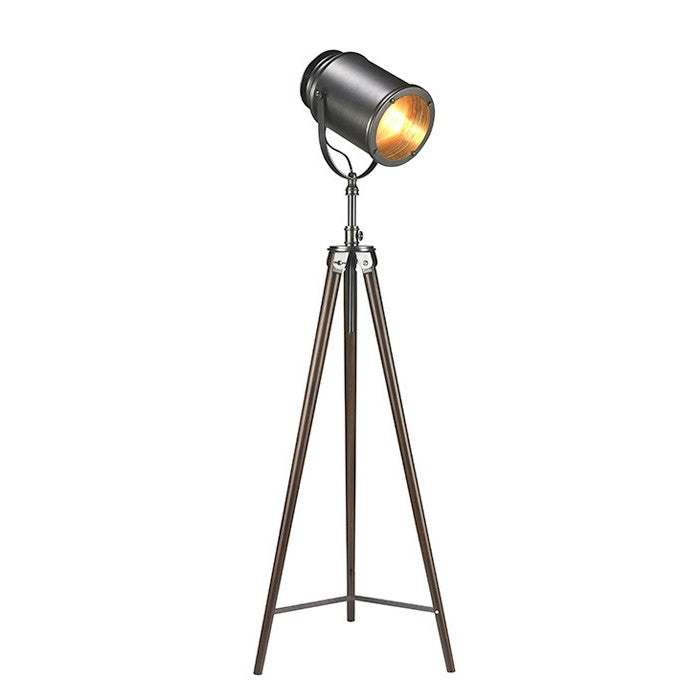 TAYLOR lampe de plancher effet bois et bronze LL1065