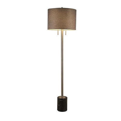 CARRARA lampe de plancher nickel brossé LL1472 | Luminaire Plus.ca