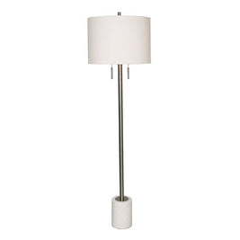 CARRARA lampe de plancher nickel brossé LL1474 | Luminaire Plus.ca