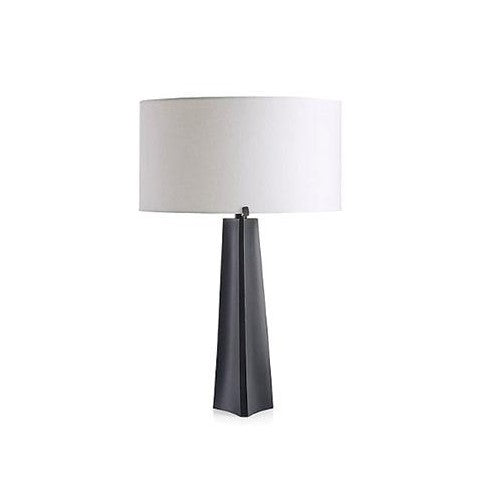KARSON lampe de table noir et abat-jour blanc LL1886-08 | Luminaire Plus.ca