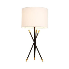 LONDON lampe noir, doré avec abat-jour blanc LL1887| Luminaire Plus.ca