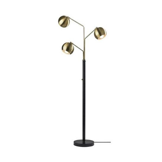WINDSOR lampe de plancher noir doré LL1930 | Luminaire Plus.ca