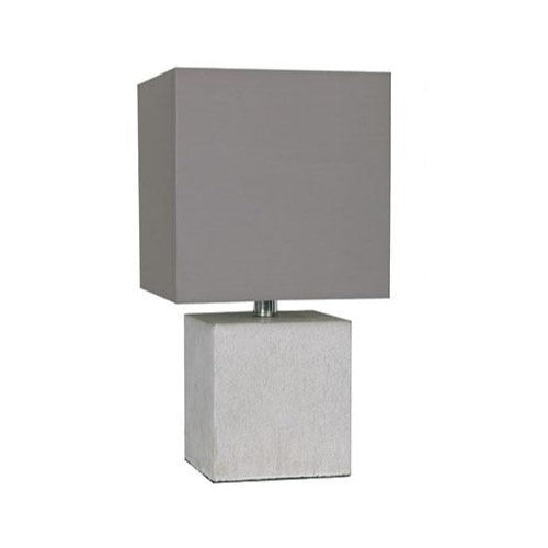 Lampe de table en béton et abat-jour gris LL1959 | Luminaire Plus.ca