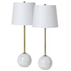 NAOMI lampe de table doré et marbre LPT1171-SET2 | Luminaire Plus.ca