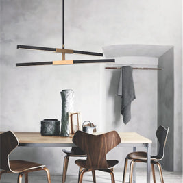 LINEARE luminaire suspendu noir et doré C64738MBAG | Luminaire Plus.ca