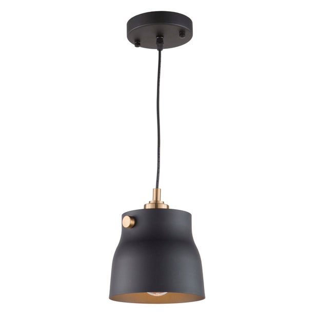 EURO INDUSTRIAL luminaire suspendu noir et doré AC11361VB| Luminaire Plus.ca