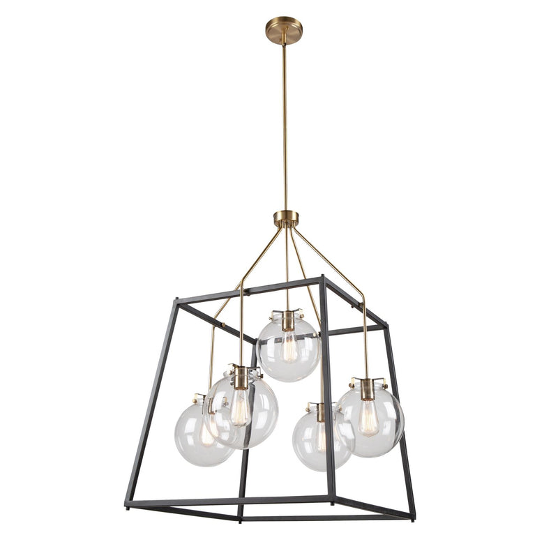 BRIDGETOWN luminaire suspendu noir et doré AC11605VB | Luminaire Plus.ca
