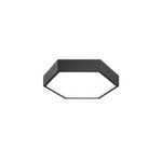 HEXOL luminaire plafonnier noir et verre blanc M12611OB