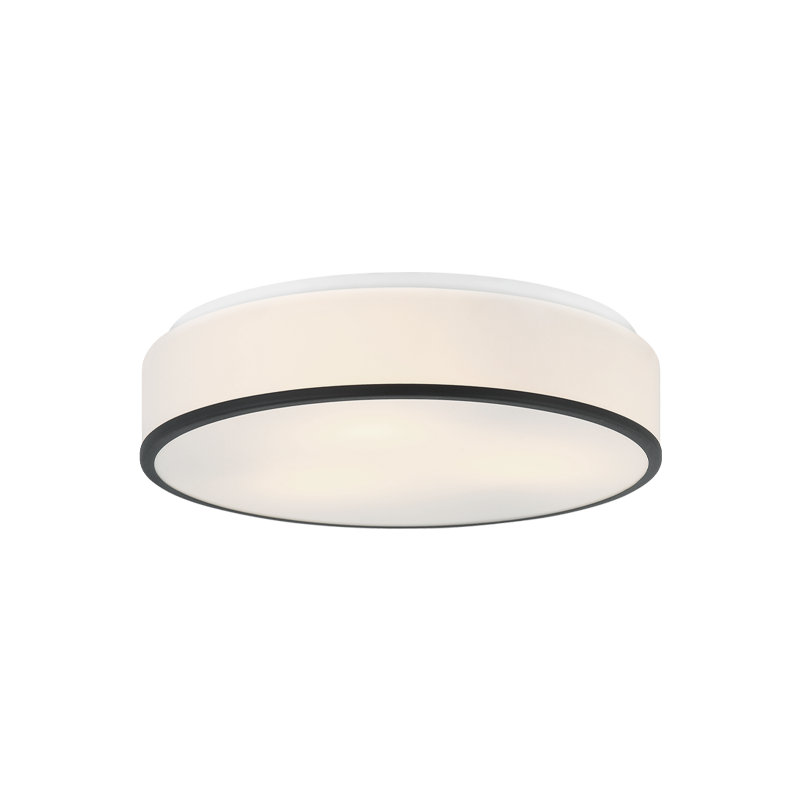 ECHO luminaire plafonnier noir et verre blanc M15803MB| Luminaire Plus.ca
